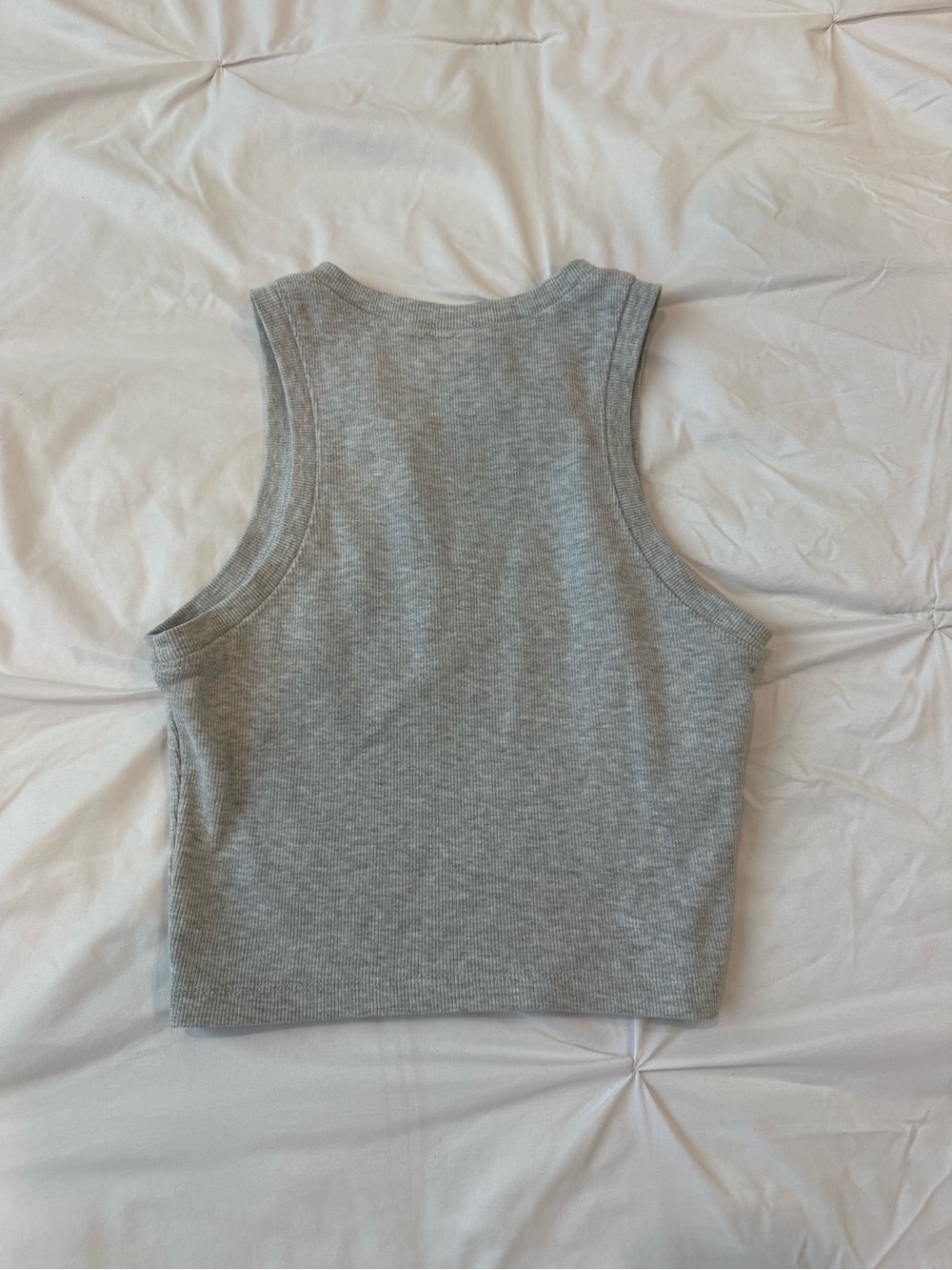 Essentials Full Tilt Light Gray Ribbed Tank - Picture 2 of 3